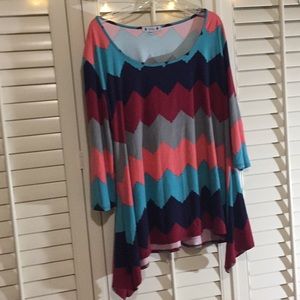 Chevron striped tunic